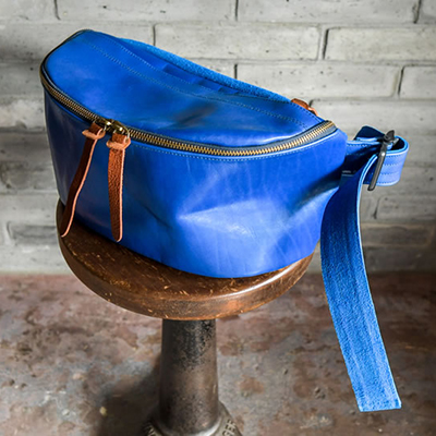 GERUGA GR-B-15 LEATHER DAILY BAG KIP BLUE