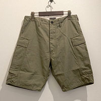 GERUGA GR-P-101 CARGO HALF PANTS BACK SATIN KHAKI GREEN