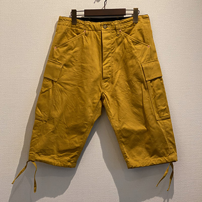 GERUGA GR-P-131 CARGO CAPRI PANTS KATSURAGI YELLOW