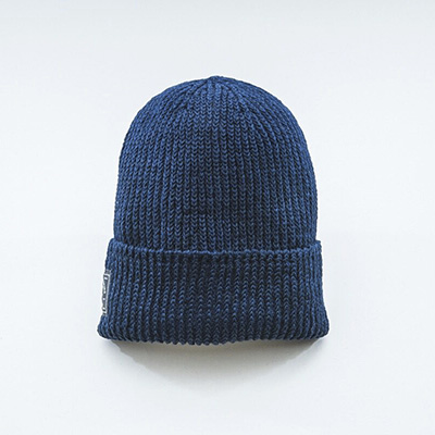 GERUGA GR-KT-19 LOW-GAUGE KNIT CAP LINEN DARK-NAVY