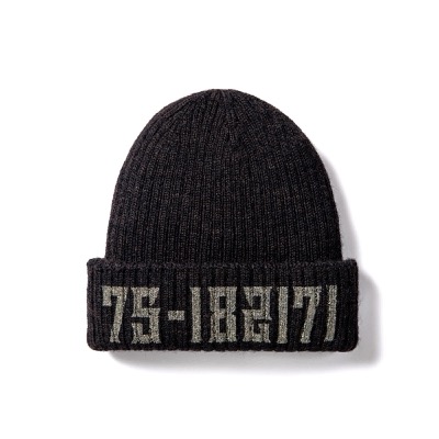 GERUGA WOOL KNIT CAP 75-182171 BROWN BLACK