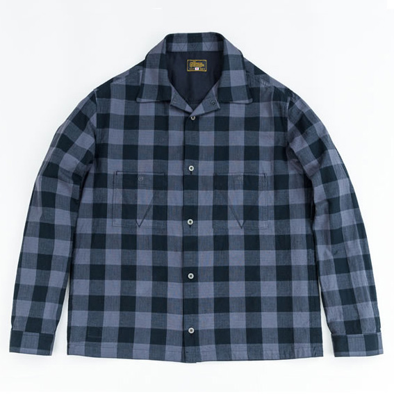 GERUGA GR-S-105 JET BLACK CHECK SHIRTS GRAY