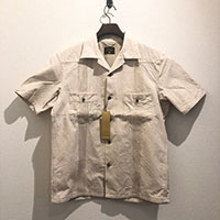 GERUGA GR-S-99 OPEN COLLAR PIN TUCK SHIRTS ECRU