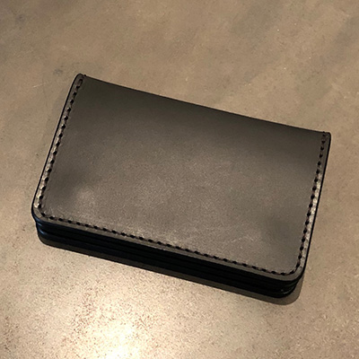 GERUGA GR-LP-E001 LEATHER CARD CASE BLACK×BLACK