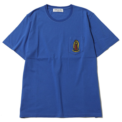 RUDE GALLERY 69598 MARIA EMBROIDERED PKT TEE BLUE