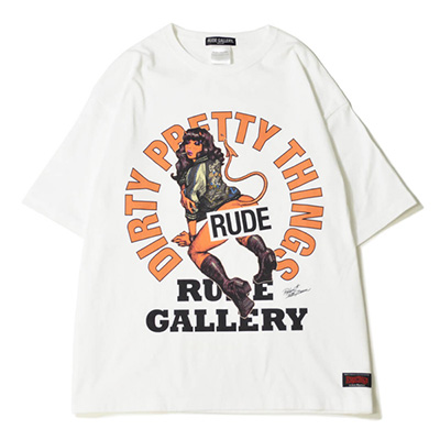 RUDE GALLERY RG0382 DEVIL BABY WITH SOUVENIR JKT TEE WHITE
