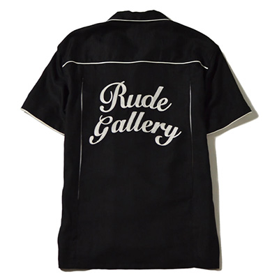 RUDE GALLERY RG0549 LOGO BOWLING SHIRTS BLACK