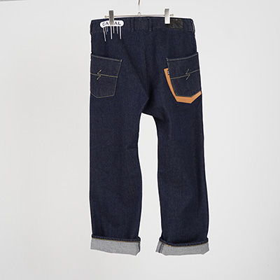 GAVIAL GVL-20SSB-0408 WIDE DENIM PANTS ONE WASH INDIGO