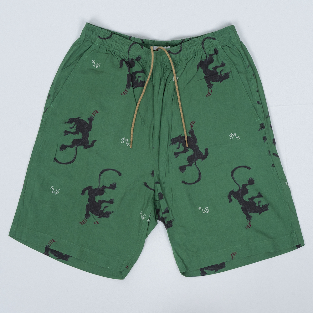 GAVIAL GVL-23SSB-0567 ALOHA SHORTS BLACK PANTHER GREEN