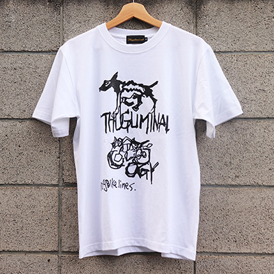 GVL-PG-28 thugliminalxGAVAL S/S TEE THUGLIMINALOGY WHITE