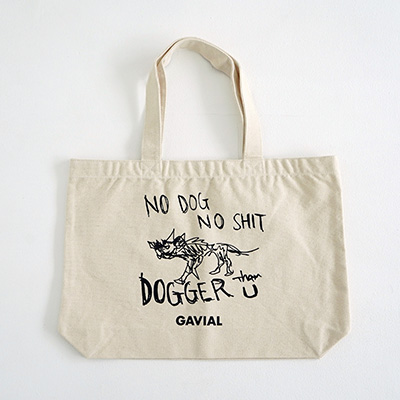 GAVIAL GARAGE GVL-GG-14 TOTE BAG NO DOG NO SHIT NATURAL