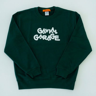 GAVIAL GARAGE GVL-GG-37 CREW NECK SWEAT ADULT SIZE GREEN