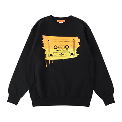 GAVIAL GARAGE GVL-GG-47 L/S C.N.SWEAT CASSETTE BLACK