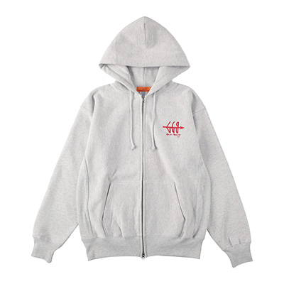 GAVIAL GARAGE GVL-GG-49 L/S ZIP HOODIE GGG GRAY