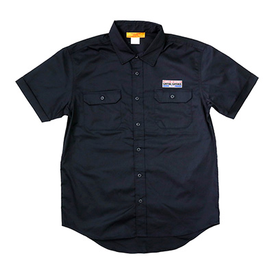 GAVIAL GARAGE GVL-GG-64 SS WORK SHIRTS EMBLEM NAVY