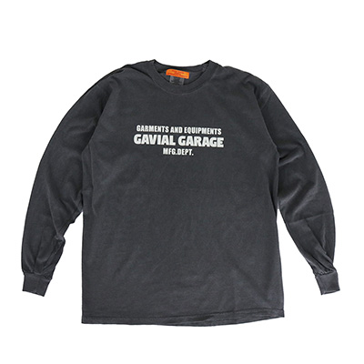 GAVIAL GARAGE GVL-GG-75 GARMENT DYED LS TEE CHARCOAL