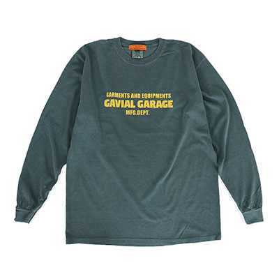 GAVIAL GARAGE GVL-GG-75 GARMENT DYED LS TEE GREEN