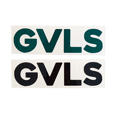 GVL-GG-85 CUTTING STICKERS SET OF 2 GREEN BLACK