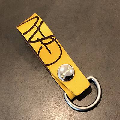 GVL-19SSA-0364 LEATHER KEY HOLDER YELLOW