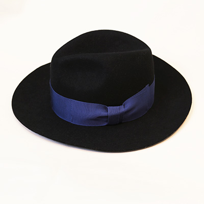 GVL-19AWA-0389 CENTER CREASE FELT HAT BLACK