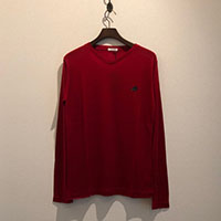 GVL-18AWT-0325 L/S V NECK TEE RED