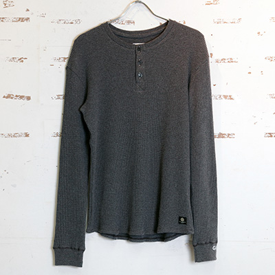 GVL-19AWT-0372 WAFFLE L/S TEE GRAY