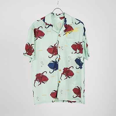 GAVIAL GVL-20SST-0404 OCTOPUS ALOHA SHIRTS MINT