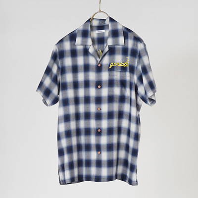 GAVIAL GVL-21SST-0464 S/S OPEN COLLAR SHIRTS BLUE