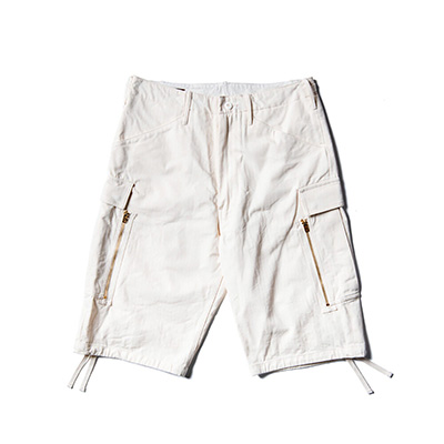 GERUGA GR-P-170 CARGO HALF PANTS 40s USMC HERRINBONE ECRU