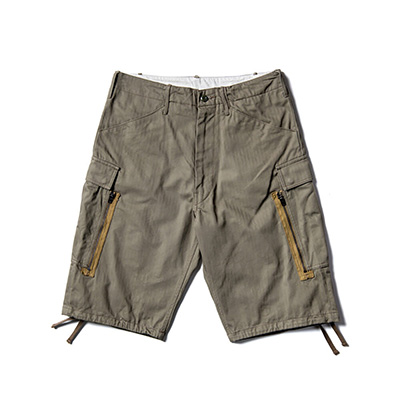 GERUGA GR-P-170 CARGO HALF PANTS 40s USMC HERRINBONE OLIVE