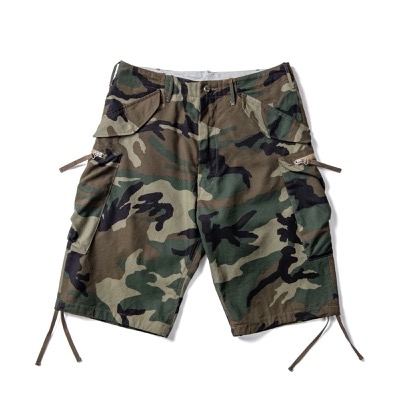 GERUGA CARGO HALF PANTS CANVAS-CAMO CAMO