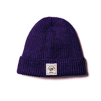 GERUGA GR-KT-21 LOW-GAUGE KNIT CAP LINEN NOMAL PURPLE