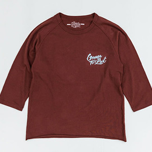 GERUGA GR-C-101A RAGLAN T-S PLAIN RED-BROWN