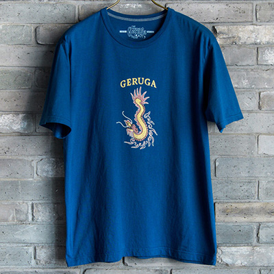 GERUGA GR-C-134 SUMMER COTTON T-S FUNNY DRAGON DARK-BLUE