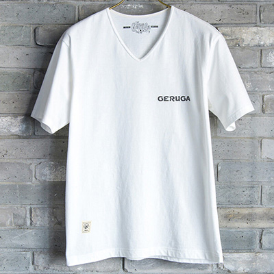 GERUGA GR-C-135 TANGUIS COTTON V-NECK T-S WHITE