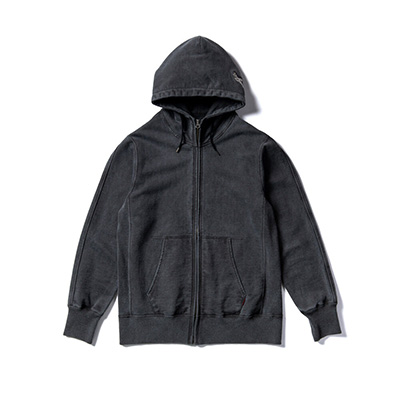 GERUGA GR-C-158A FULL ZIP HOODIE PIGMENT DYE BLACK