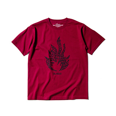 GERUGA GR-C-161 PRINT T-SHIRS FLAME BURGUNDY