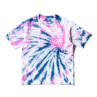 GERUGA GR-C-171B HEAVY DUTY RAGLAN T-S TIE-DYE DYEING PINK NAVY