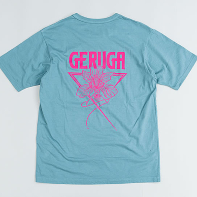 GERUGA GR-C-99 SUMMER COTTON T-S FLOWER ＆ EYE BLUE GRAY