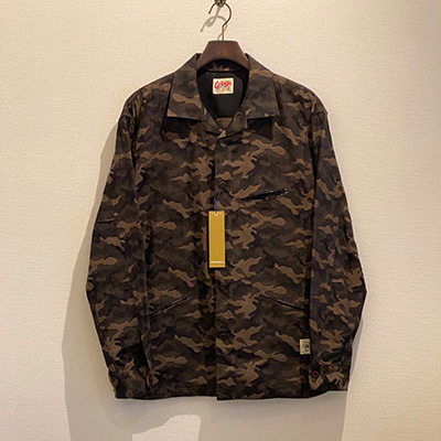 GERUGA GR-S-127 CURVE POCKET SHIRTS CAMO BROWN-OLIVE