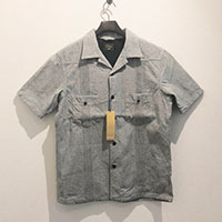 GERUGA GR-S-99 OPEN COLLAR PIN TUCK SHIRTS GRAY