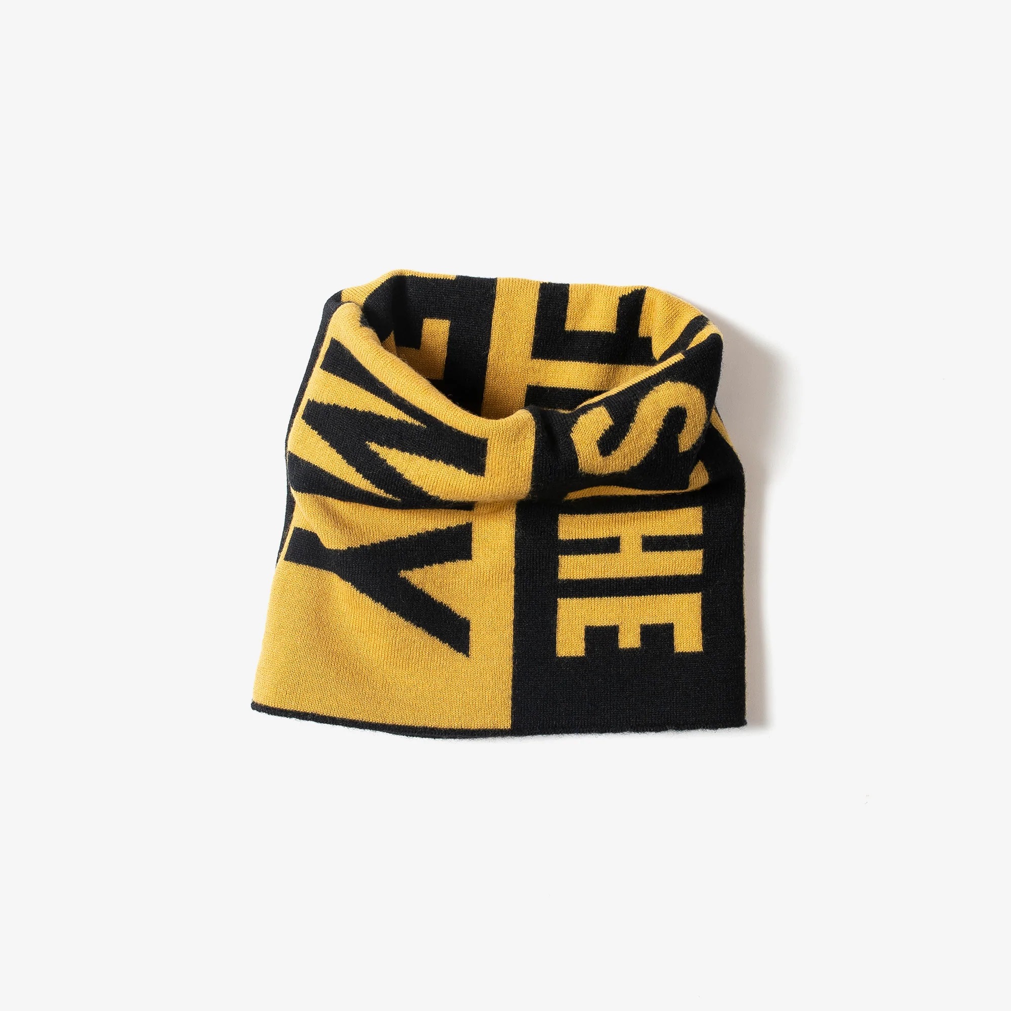 LOST CONTROL L22A3-8029 JACQUARD NECK WARMER TITE BLACK*MUSTARD