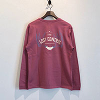 LOST CONTROL L18A2-1002 GRAPHIC LS TEE CRANBERRY