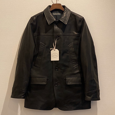 LOST CONTROL LJ-03 HORSE HIDE CAR COAT BLACK