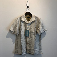 LOST CONTROL L18S1-2012 OPEN COLLAR SS SHIRTS FLOWER STRIPE KINARI