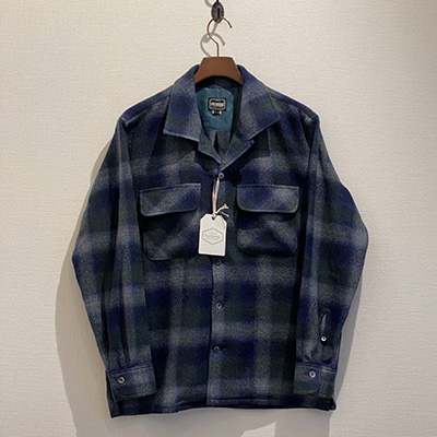 LOST CONTROL L20A2-2015 OPEN COLLAR CHECK SH BLUE×GREEN