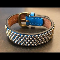 METAL JACKET BR-1802 HACHINOSU STUDS BRACELET TYPE2 TURQUOISE BLUE