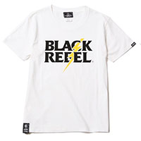 RUDE GALLERY BLACK REBEL BR2720 REBELS LIGHTNING TEE WHITE