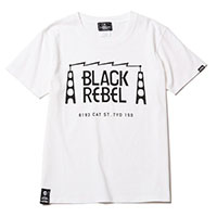 RUDE GALLERY BLACK REBEL BR2724 STEEL TOWER TEE WHITE