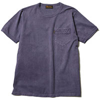 RUDE GALLERY BLACK REBEL BR2798 DIA STITCH PKT TEE DYED PURPLE